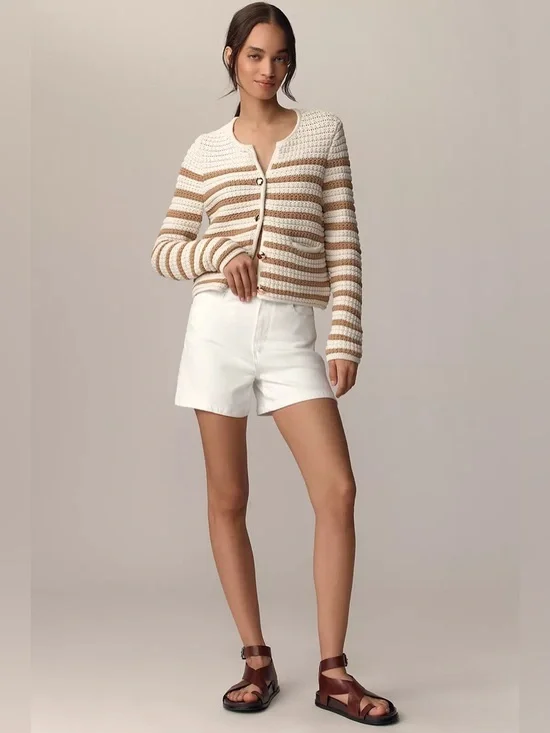 PAIGE Oberon Cardigan XL Ivory NWT Quiet Luxury Chic - Picture 4 of 12